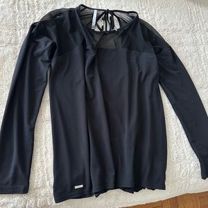 Sport Long Sleeve Lolë Women Medium Black Open Back Alo lululemon